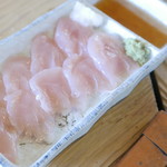 ろばたやき山ろく - 6月2回目：ささみ刺身