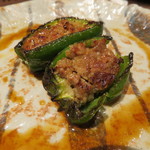 鳥茂 - ピーマンの肉詰め