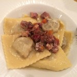 ペペロッソ - アニョロッティ。確か中身は羊、外は鴨でした