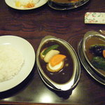 デリー - カシミール（スコッチエッグ）＋デリー（野菜）＋ライス大盛り