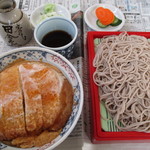 田舎家 - カツ丼もりそばセット