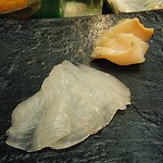 日本橋橘町　都寿司 - ツブ貝と和歌山のカワハギ。