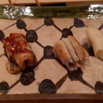 銀座 久兵衛 - 穴子タレと塩