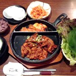 さんぱ家 - 2016.7.11。練炭焼きプルコギさんぱ　1280→540円