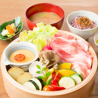 お野菜と山形豚のせいろ蒸し