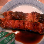 晩杯屋 渋谷道玄坂店 - うなぎ蒲焼串（２本・山椒小袋付）２５０円　2016/7/11