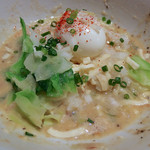 アジトイズム - カルボナーら（800円）＋〆のリゾット（200円）