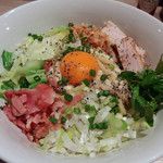 アジトイズム - カルボナーら（800円）＋〆のリゾット（200円）