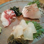 海力 - 本日の白身　イシダイ・マダイ・ヒラメの昆布締めです！