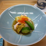 祇園 川上 - 蛸と甘エビと夏野菜をさっぱりと