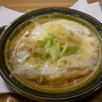 祇園 川上 - 鱧の玉子とじ（本来は山椒がたっぷり入るよう）