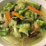 美林華飯店 - 野菜スープそば2016.6