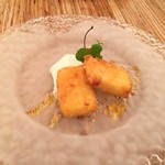 カスタードクリームのフリット。おいしー！