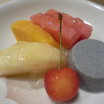 和ごころ 泉 - 水物　桃・マンゴー・西瓜・さくらんぼと胡麻のムース