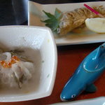 鮎や - 鮎の酢の物＆天ぷら
