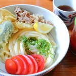 侍.うどん - 侍ぶっかけ＋トマト汁（１００円）