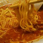 辛麺屋　桝元 - 中華麺（細麺）替え玉で注文。