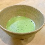 逞案寮 根上 - 最後が抹茶というのも、もてなしの心が感じられてうれしいですね