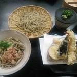 蕎麦 やすたけ - 「天そばセット」h28.7.12撮影