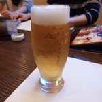 そば打ち幸甚 - 最初は生ビールで