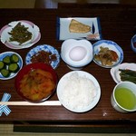 イワナ福本屋 - 朝食も山菜が豊富