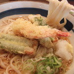Mem Bou Honjin - 海老天と、梅肉＆ちくわ＆シソの葉の天ぷらが、美味しい～。