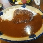 カレーハウス木 - 今日だけカレー、この日はハンバーグカレーでした