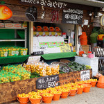 城山オレンヂ園 - 園内で取れたみかん等が売られていました。