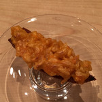 三谷 - 焼き唐墨に焼き雲丹ご飯を乗せて