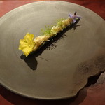 一品目　Amuse　胡瓜　毛蟹