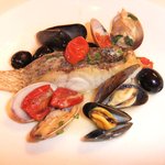 RISTORANTE REGA - ランチの魚料理（スズキ）