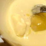 レストラン タケウチ - （2016.7）大豆のスープ。中にはお豆腐が…！