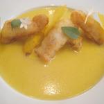 シック プッテートル - ハモとヤングコーン　ブール・ノワゼットとクミン