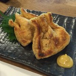 地酒BAR 山新 - H28.06.24 納豆きんちゃく焼 (２ヶ)￥500