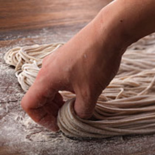 The udon noodles are made daily by skilled craftsmen using carefully selected ingredients.