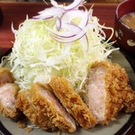 とんかつ 茅 - ロースかつ定食1300円
