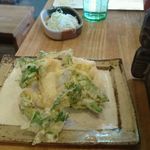 やまや - 季節のかき揚げ　キスと野菜
