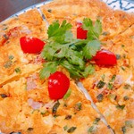 Omelet with Thai sausage (during holidays)