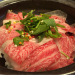 牛しゃぶロースのスープ茶漬け