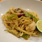 YAICHIRO - 鱧と万願寺のオイルソース　スダチ風味