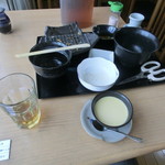 餐粉の励 - 食後の自家製プリン。