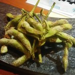 喰いもの屋やそはち - 焼枝豆　h28.7.13撮影