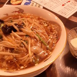 千馬 - サンマーメン　杏仁豆腐　700円（今週の麺セットなので）