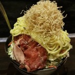 Tsukishima Monja Okonomiyaki Teppanyaki Raku - 凄い量のもんじゃ♪