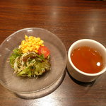 グレイスガーデン - ランチセットのサラダ＆スープ