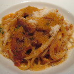 メインの後のパスタはお好きな量を