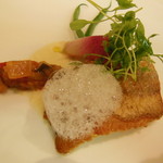 ポエシア - 長崎産のどぐろのポワレ らっきょうのソース
      