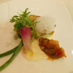 ポエシア - 長崎産のどぐろのポワレ らっきょうのソース
      