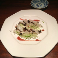蕎麦懐石 無庵 - スズキのカルパッチョ
