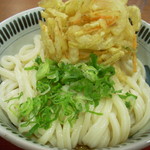 楽釜製麺所 - ぶっかけ300円＋大盛り100円＋かき揚げ100円